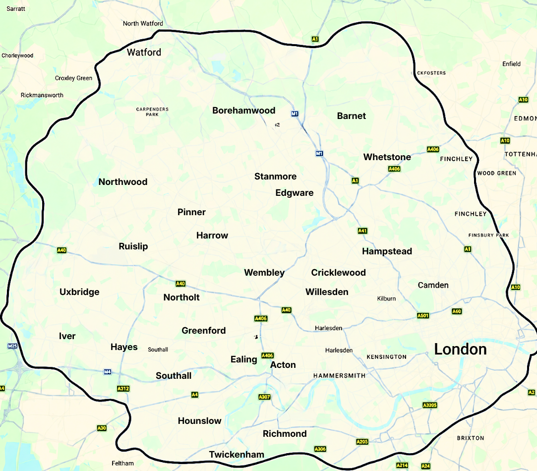 map of north london, locksmith near me