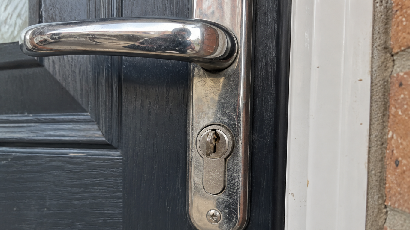 key snapped in the lock of a door lock